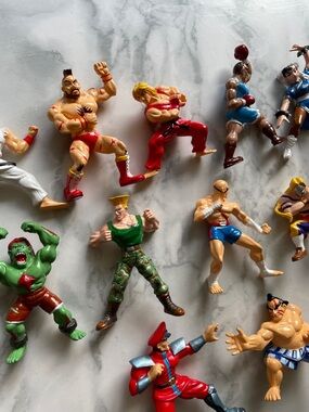 Vintage 90s Bandai Capcom Street Fighter mini Figure LOT